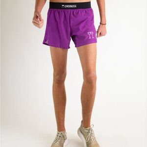 ChicknLegs Men’s Medium 4” Split shorts Purple Running
